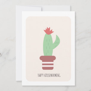 Huis Verwarmende Cactus Huisplant Nieuw Thuis Kaar