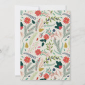 Huis Verwarming Feest Bloem Motief Uitnodiging (Achterkant)