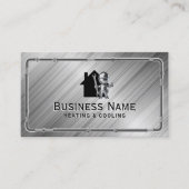 Huis Verwarming Koelsysteem Reparatie Modern Metaa Visitekaartje (Voorkant)