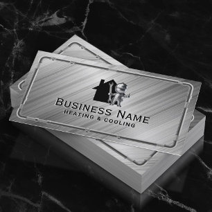 Huis Verwarming Koelsysteem Reparatie Modern Metaa Visitekaartje