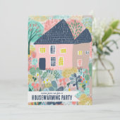 Huis Verwarming Nieuwe Thuis Tuin Aquarel Cute Fee Kaart (Staand voorkant)