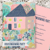 Huis Verwarming Nieuwe Thuis Tuin Aquarel Cute Fee Kaart