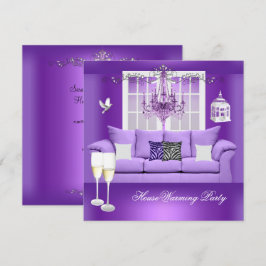 Huis Verwarming Paarse Champagne Kroonluchter Bank Kaart