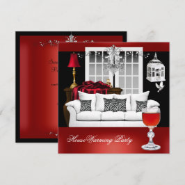 Huis Verwarming Rood Wit Zwart Kroonluchter Kaart