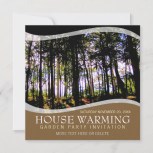 Huis Verwarming Tuinfeest Uitnodiging