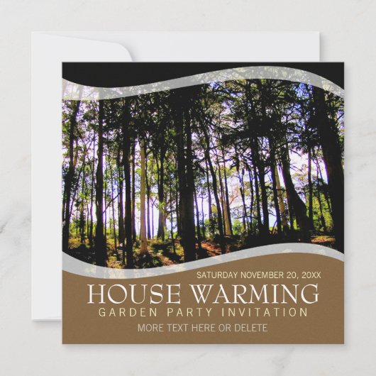 Huis Verwarming Tuinfeest Uitnodiging (Voorkant)