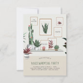Huis Verwarmingsfeest Uitnodiging | Potted Plants (Voorkant)