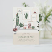 Huis Verwarmingsfeest Uitnodiging | Potted Plants (Staand voorkant)