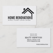 Huis verwijderenrenovatie bouw visitekaartje (Voorkant / Achterkant)