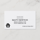 Huis verwijderenrenovatie bouw visitekaartje (Achterkant)