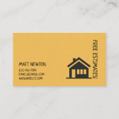 Huis verwijderenrenovatie bouw visitekaartje (Achterkant)