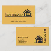 Huis verwijderenrenovatie bouw visitekaartje (Voorkant / Achterkant)