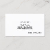 Huis verwijderenrenovatie bouw visitekaartje (Achterkant)