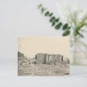 huis verwoest natuurramp briefkaart (Staand voorkant)