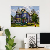 Huis - Victoriaans - Het huis van de oude dames Poster (Thuiskantoor)
