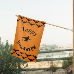 Huis Vlag - Gelukkige Halloween met Heks