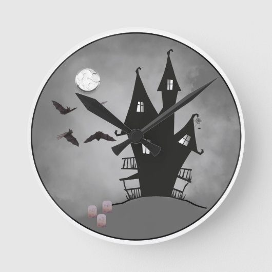 Huis vleermuizen grafstenen ronde klok (Voorkant)