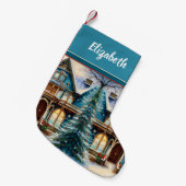 Huis voor de Feestdagen Christmas Tree Dream House Kleine Kerstsok (Voorkant (Hangend))