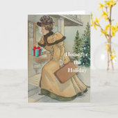 Huis voor de vakantie kaart (Gele Bloem)