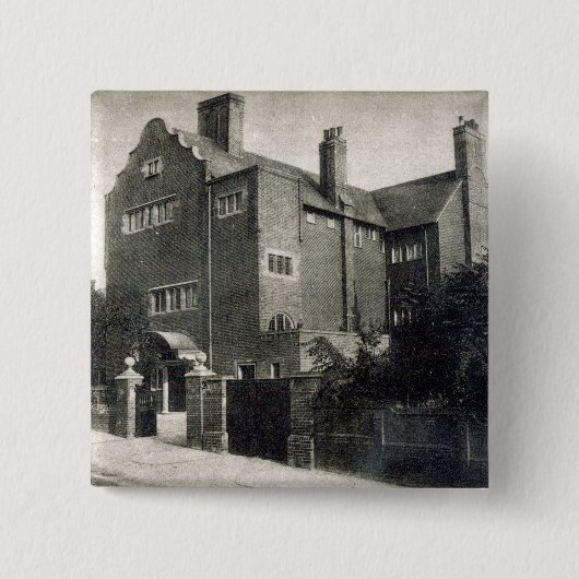 Huis voor Edwin Long Vierkante Button 5,1 Cm (Voorkant)