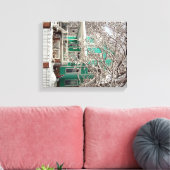 Huis voor het Canvas van Feestdagen Afdruk (Insitu (Woonkamer))