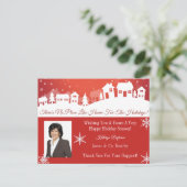 "Huis voor het Vakantie" Zaken Briefkaart (Staand voorkant)