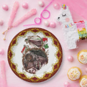 huis voor kerst in de trein papieren bordje (Feest)