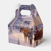 Huis voor Kerstmis vakantie scène Bedankdoosjes (Achterkant)