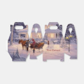 Huis voor Kerstmis vakantie scène Bedankdoosjes (Uitgevouwen)