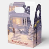 Huis voor Kerstmis vakantie scène Bedankdoosjes (Geopend)