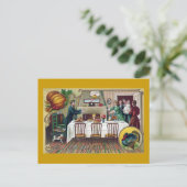 Huis voor Thanksgiving Feestdagenkaart (Staand voorkant)