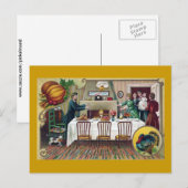 Huis voor Thanksgiving Feestdagenkaart (Voorkant / Achterkant)