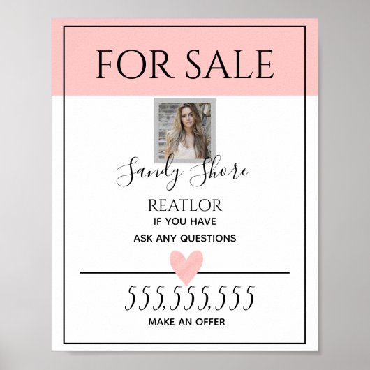 Huis voor verkoop onroerend goed, echt poster (Voorkant)