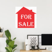 HUIS VOOR VERKOOP POSTER (Thuiskantoor)