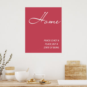 Huis Vrede Is Een Toestand Van Zijn Muurkunst - Se Poster