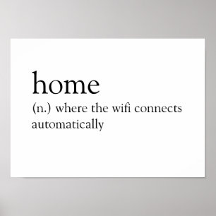 Huis: Waar de WiFi automatisch verbinding maakt Poster