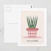Huis warming Aloe Potted Plant Nieuw Huis Feest Po Briefkaart (Voorkant / Achterkant)
