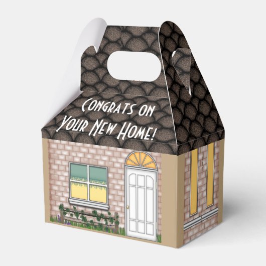 Huis Warming Home Shape Gift Box Bedankdoosjes (Voorkant Zijde)