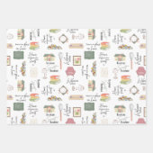 Huis Warming huis items wikkelen papieren vellen (Voorkant)