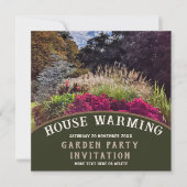 Huis Warming Kleurrijke Tuin Party Uitnodiging (Voorkant)