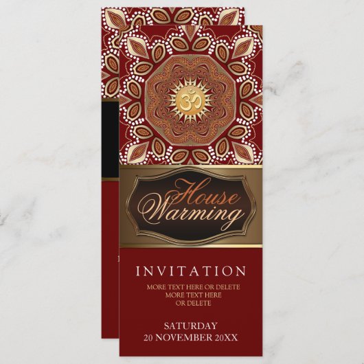 Huis Warming Op Aarde Party Uitnodiging (Voorkant / Achterkant)