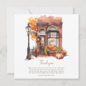 Huis Warming Party Herfst Voordeur Bedankkaart (Voorkant)