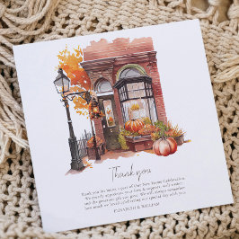 Huis Warming Party Herfst Voordeur Bedankkaart