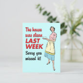 Huis was schoon briefkaart (Staand voorkant)