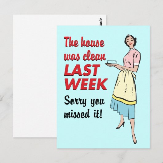 Huis was schoon briefkaart (Voorkant / Achterkant)