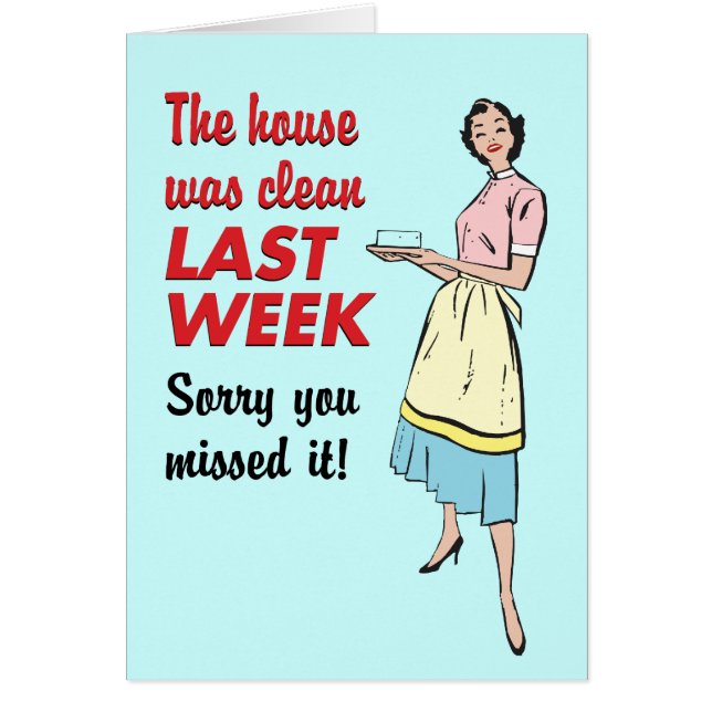 Huis was schoon Kaart (Voorkant)