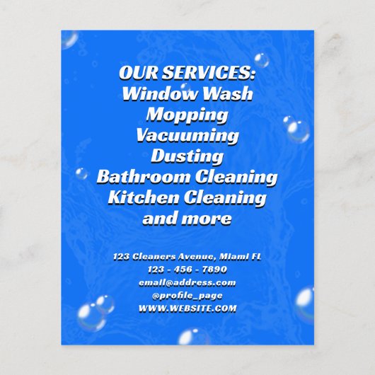 Huis water splash housekeeping flyer (Achterkant)