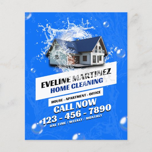 Huis water splash housekeeping flyer (Voorkant)