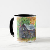  huis Waterverf landschap Mok (Voorkant links)