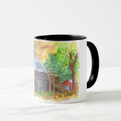 huis Waterverf landschap Mok (Voorkant rechts)